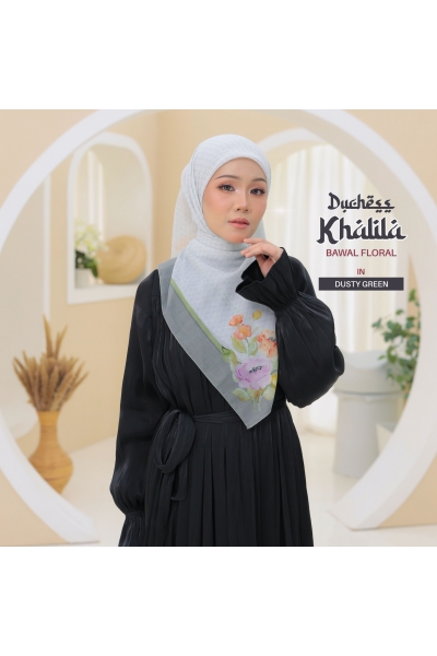 BAWAL FLORAL KHALILA - DUSTY GREEN